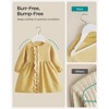 10/20-Pack Kids Wooden Hangers with Pants Bar & 360° Swivel Hook, 12.6 x 7.5 Inch Children's Closet Organizers, Shoulder Notches - 3 of 4