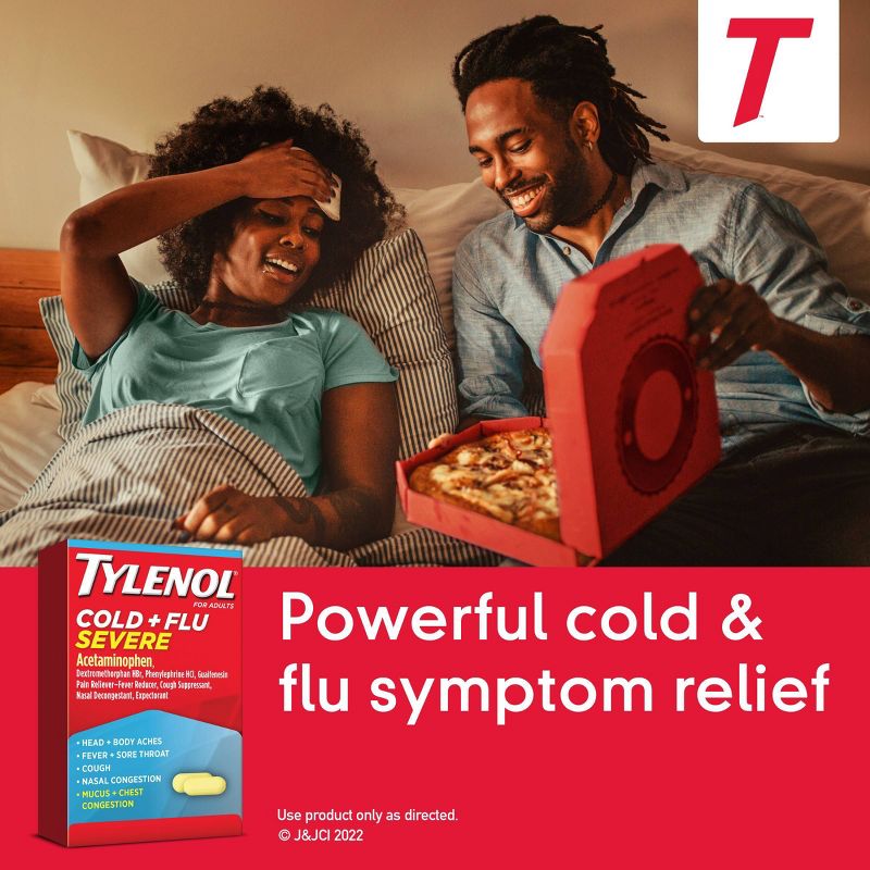 Tylenol Cold & Flu Severe Multi Symptom Caplets - Acetaminophen - 24ct, 6 of 10