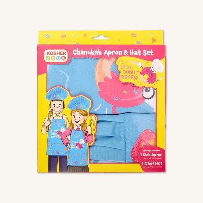 The Kosher Cook - Chanukah Kids Apron and Chef Hat Set