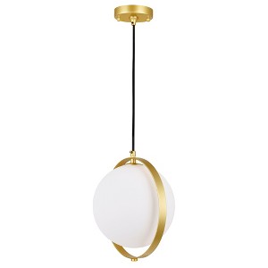 CWI Lighting Da Vinci 1 Light Mini Pendant With Brass Finish - 1 of 4