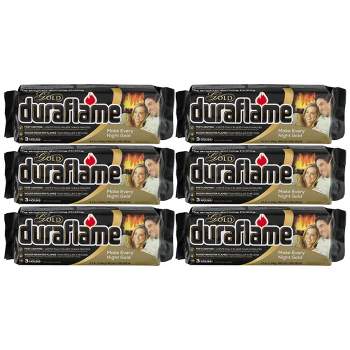Duraflame 4.5 Pound Gold Ultra Premium 3 Hour Burn Firelogs with Bigger and Brighter Flames for Indoor and Outdoor Fireplace Use, Set of 6