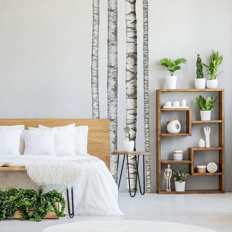 15&#34; x 86&#34; Realistic Birch Trees Peel and Stick Giant Wall Decal - RoomMates, 4 of 10