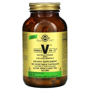 Solgar Formula V, VM-75, Multiple Vitamins with Chelated Minerals, 120 Vegetable Capsules - 1 of 4