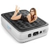 SereneLife Full Size Inflatable Premium Airbed Flocked PVC Mattress for Travel & Camping w/ Internal AC Pump, Storage Bag, & 2 Repair Patches (2 Pack) - 3 of 4