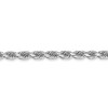 Black Bow Jewelry 3mm 10k White Gold Solid Diamond Cut Rope Chain Necklace - 2 of 4