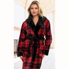 ADR Plush Fleece Women's Robe, Long Hooded Women's Bathrobe, Soft Cozy Women's Bath Robe & Plus Sizes - 2 of 4
