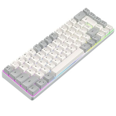 Wired Gaming Keyboard Line Separation 68 Key Wired Mechanical Keyboard Feel Double Color RGB Custom Keyboard