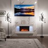 CLIHOME Wall Mounted LED Electric Fireplace with Floating Mantel, 12 Flame Color and Timer - 3 of 4