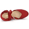 Allegra K Women's Closed Round Toe Espadrilles Wedges Tie Up Sandals - 4 of 4