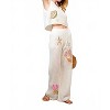 Women's Seashell Embroidered Pants - Blue B - 3 of 4