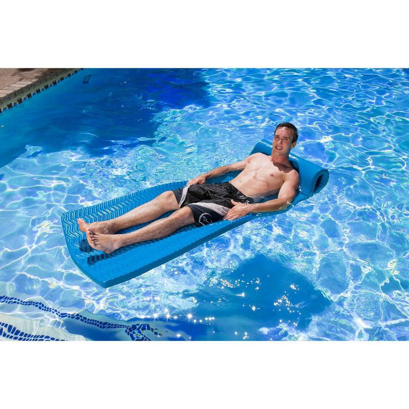 Poolmaster Soft Tropic Comfort Swimming Pool Lounge Mattress Float - Blue, 3 of 9
