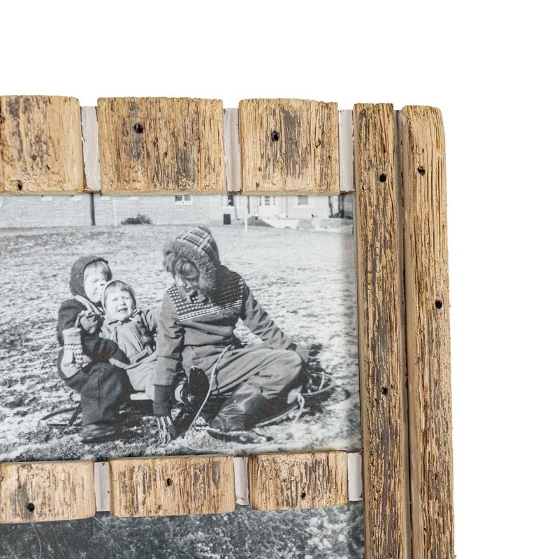 5x7 Inch 2 Photo Striped Driftwood Collage Picture Frame Wood, MDF & Glass by Foreside Home & Garden, 4 of 8