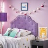 Camelback Upholstered Twin Size Headboard with Button Tufted Diamond Stitch & Nailhead Accents for Metal Bed Frames -Christopher Knight Home - 3 of 4