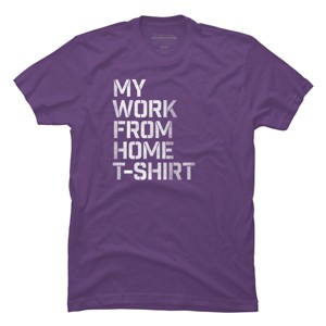 Men's Design By Humans My Work From Home T-Shirt By Roadhouse T-Shirt - 1 of 3