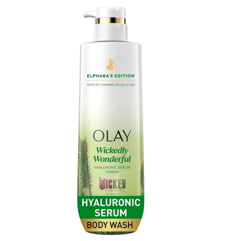 Olay Limited Edition Elphaba's Serum Wicked Hydrating & Renewing Body Wash - Cashmere Woods & Lime Scent- 20 fl oz