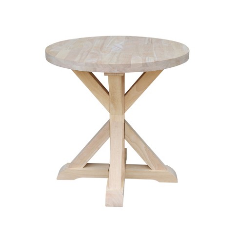 Unfinished wood deals round table