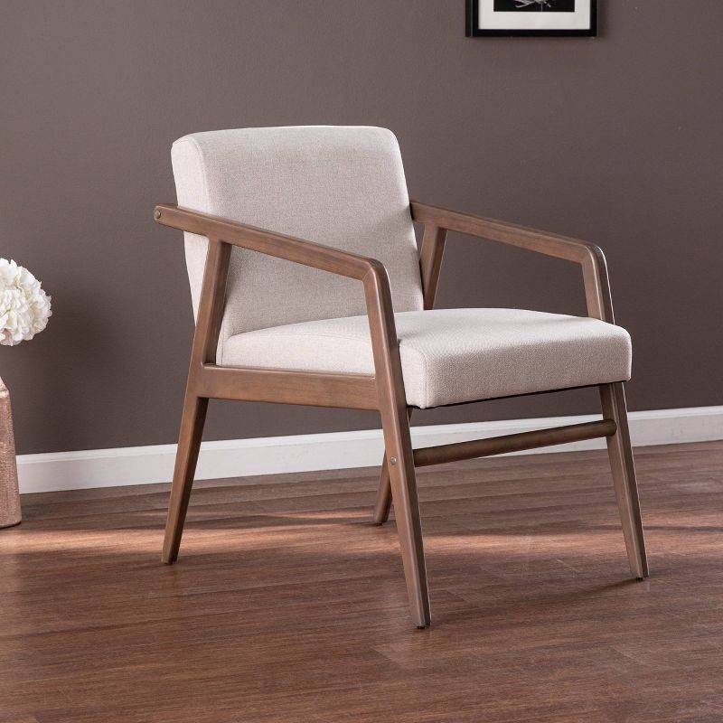 Winwest Upholstered Accent Chair Cream/Brown - Aiden Lane, 3 of 11