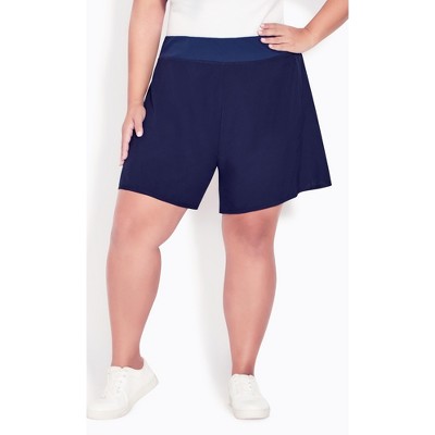 Avenue | Women's Plus Size Active Short - Navy - 24w : Target