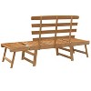 Patio Bench 2-in-1 74.8" Solid Acacia Wood - 3 of 4