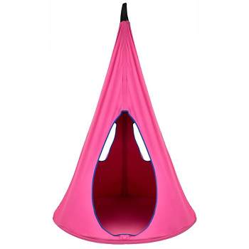 Sorbus Pink Kids Nest Swing - Tree Tent Sensory Swing for Kids Indoor Outdoor Use - 250lbs