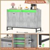 Aheaplus Storage Buffet Cabinet with LED Light - 4 of 4