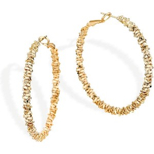 Sonateomber Large Chunky Gold Hoop Earrings for Women | Statement Huggie Jewelry - 1 of 4