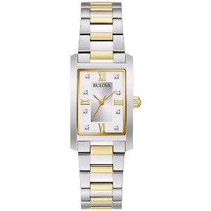 Bulova Ladies Quartz Dress Classic Watch,  Two-Tone Stainless Steel Bracelet, Silver-White Dial,  3 Hand - 1 of 4