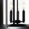 Urban Ambiance Luxury Modern Farmhouse Indoor Chandelier,  20-3/4''H x 10"W x 10''D,  Matte Black Finish, UHP4610 - 4 of 4
