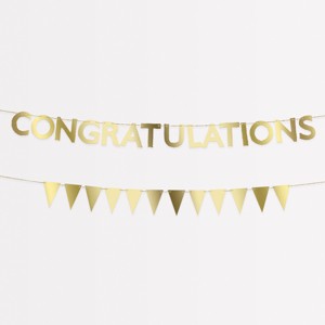Meri Meri Congratulations Mini Matchbox Garland Set (5' with excess cord - Pack of 1) - 1 of 2