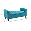 NicBex Storage Bench Ottoman with Storage with Rolled Arms Button Tufted Storage Bench for Bedroom, Entryway - 4 of 4
