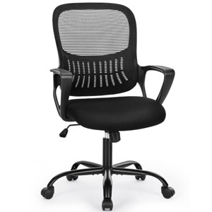 Tall Office Desk Chair,Height Adjustable Swivel Task Chair With Lumbar Support Counter Height Table And Chairs-Cuddlewood - 1 of 4