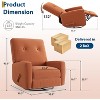 Coucheta 360° Swivel Rocking Glider Chair, Accent Chair for Adults with Adjustable Backrest & Footrest, Cozy Corduroy Upholstered Armchair - 3 of 4