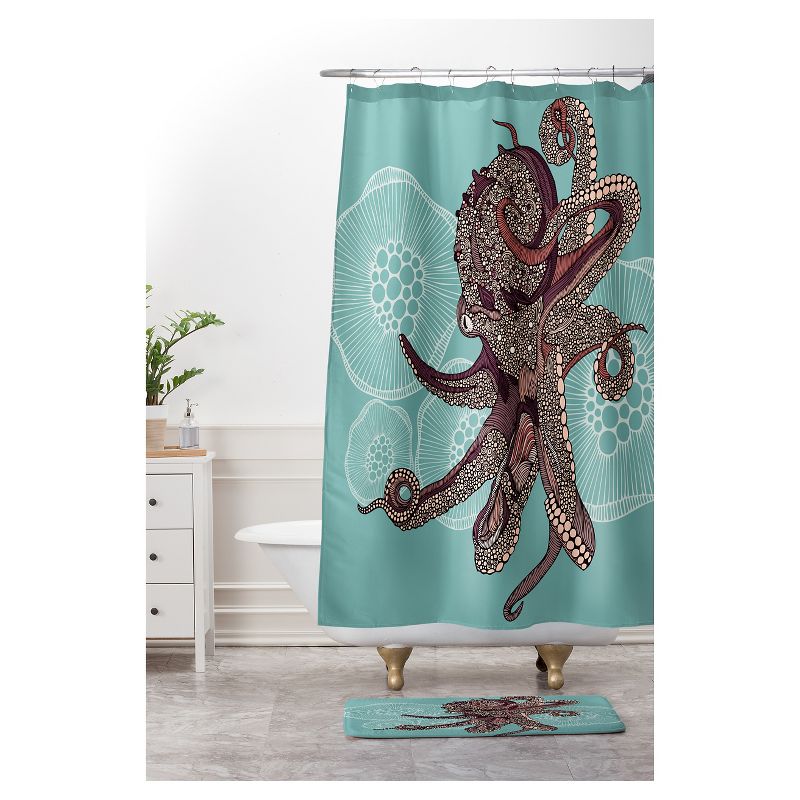 Valentina Ramos Octopus Bloom Cushion Bath Mat Blue - Deny Designs, 5 of 6