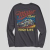 Men's Miller Racing Long Sleeve Graphic T-Shirt - Charcoal Gray - 3 of 4