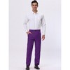 Lars Amadeus Men's Dress Business Classic Fit Flat Front Suit Trousers - 3 of 4