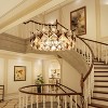 24/32in Crystal Chandelier 3-color Light LED Hanging Pendant Lamp Ceiling Fixture - 2 of 4