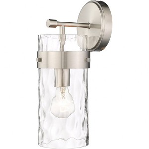 Fontaine 14" Glass Wall Sconce - Dimmable, Damp Rated, 1 Bulb, Elegant Design - 1 of 4