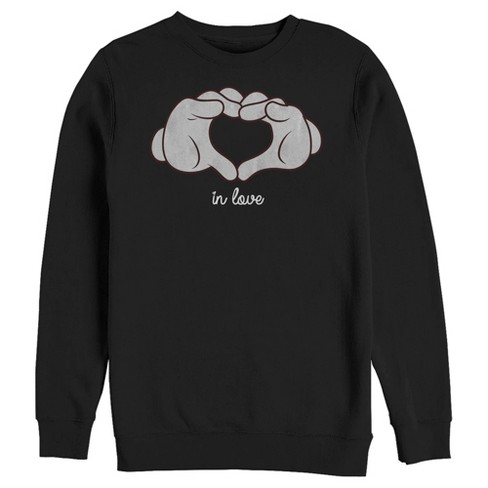 Men's Mickey & Friends White Glove Heart Sweatshirt - image 1 of 4