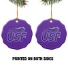 University of Sioux Falls Primary Logo Porcelain Scalloped Holiday Christmas Tree Ornament - 2 of 4