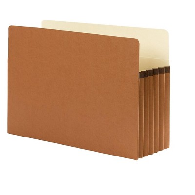 Smead Paper Stock File Pocket 5.25" Expansion Legal Size Redrope 575549