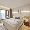 POWLIG 45.28" Nickel Modern Vanity Light Fixture - 6-Light Bathroom Mirror Lighting with Milk White Glass Globe Shades - 4 of 4