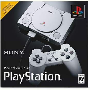 Sony PlayStation Classic Console 2 Wired Controllers 20 Games Pre-Installed Final Fantasy VII Grand Theft Auto Resident Evil Director's Cut More White