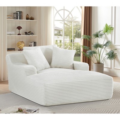 NicBex Couches for Living Room 66.1" Oversized Chaise Lounge Chair Corduroy Upholstered Sofa Sleeper Chair with Full Foam Cushioning