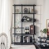 Nordlys 6-Tier Modern Metal and Brown Wood Bookshelf Modern Design Style Living Room - 2 of 4