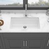 Quartz Kitchen Sink - 32in x 19in White granite composite Workstation undermount kitchen sink - 4 of 4