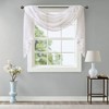 Diamond Pattern Tassel Trim Draping Window Valance, Lightweight Fabric Soft Sheer Valance for Elegant Decor Style - 3 of 4