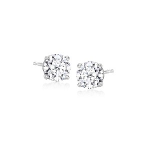 Ross-Simons 1.00 ct. t.w. Lab-Grown Diamond Stud Earrings in Sterling Silver - 1 of 4