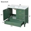 INFURNIC Vanity Tables, Elegant Compact Space Saving Bathroom Vanity with Advanced Features for Small Bathrooms, Green, 18.3"*24"*34.3" - 3 of 4