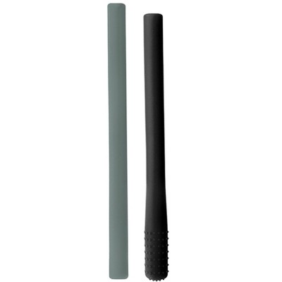 Chewigem Chewable Pencil Toppers, Black/Grey