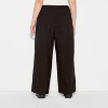 Women's Mid-Rise Waist Tie Slouchy Wide Leg Trousers - Wild Fable™ - 3 of 3